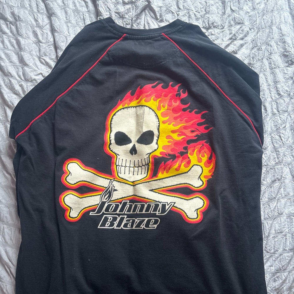 Johnny Blaze Black Skull Graphic Sweatshirt